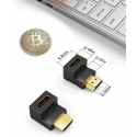 "PremiumCord" HDMI M/F adapter, 90° angle, backward "PremiumCord" HDMI M/F adapter, 90° angle, backward