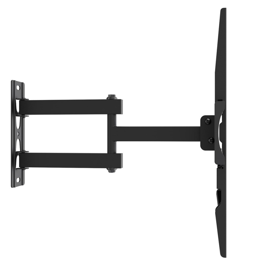 Maclean TV stiprinājums / turētājs, maksimālais VESA 400x400, 32-55", līdz 30 kg, melns, slīpuma regulēšana +2°–-10° un pagrieša – 3