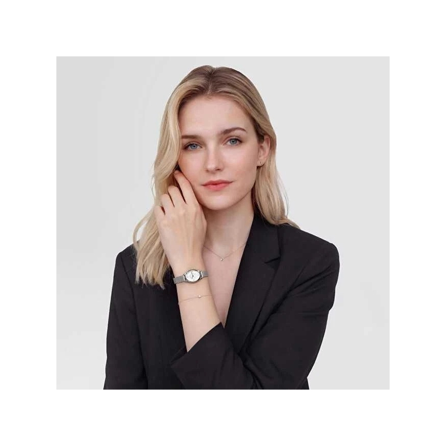 Daniel Wellington Ophelia Mini Mesh Pulksteņi Balts Sudrabs DW00100938