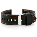 Pacific U20 rubber watch strap - black/orange 22mm Pacific U20 rubber watch strap - black/orange 22mm