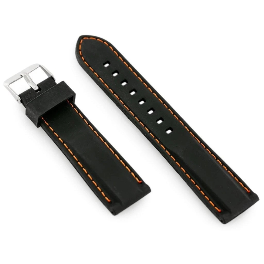 Pacific U20 kummist kellarihm - must/oranž 22mm – 2