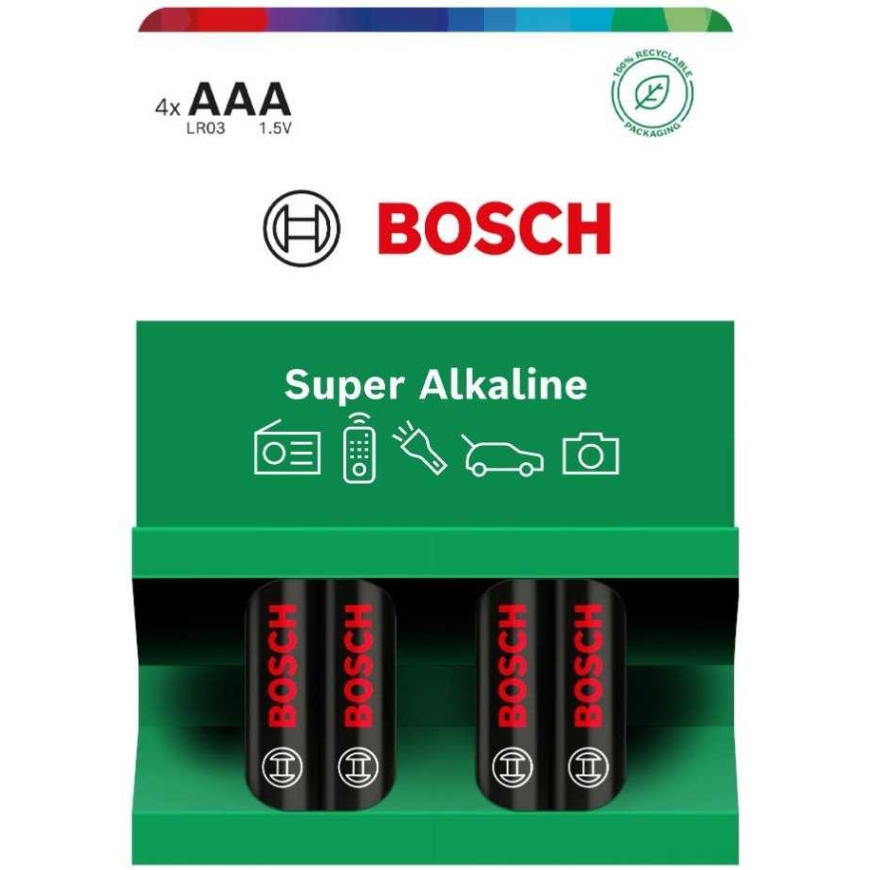Vega Battery BOSCH 4PCS AAA SUPER ALKALINE LR03SA4B/00