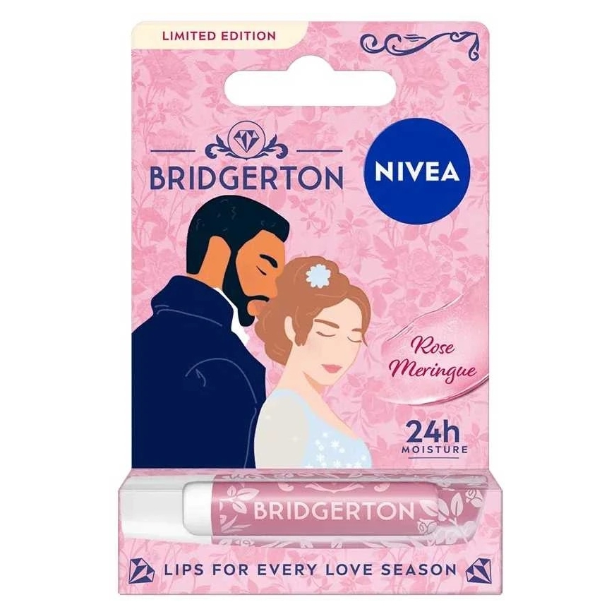 Nivea "Bridgerton Edition Daphne&Simon" toitev huulepalsam "Rose Meringue" 4.8 g