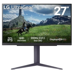 LCD Monitor||27"|IPS paneel|2560x1440|16:9|180Hz|1 ms|Pööratav|Reguleeritav kõrgus|Kaldus|Värv Must|27GS85Q-B