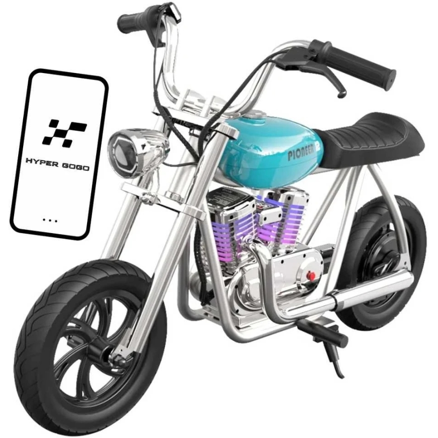 Hyper Gogo Pioneer 12 Plus Electric Motorcycle with App - Blue – 4