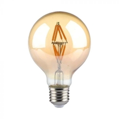 V-tac 4W LED filamentinė lemputė, E27, G80, gintaro sp., 2200K