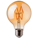 V-tac 4W LED filamentu spuldze, E27, G80, dzintara krāsa, 2200K V-tac 4W LED filamentu spuldze, E27, G80, dzintara krāsa, 2200K