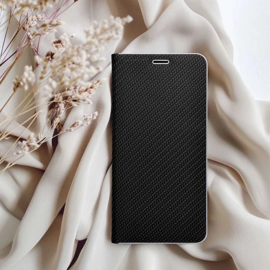 OEM LUNA Book Carbon Case for Samsung Galaxy A7 2018 Black – 5