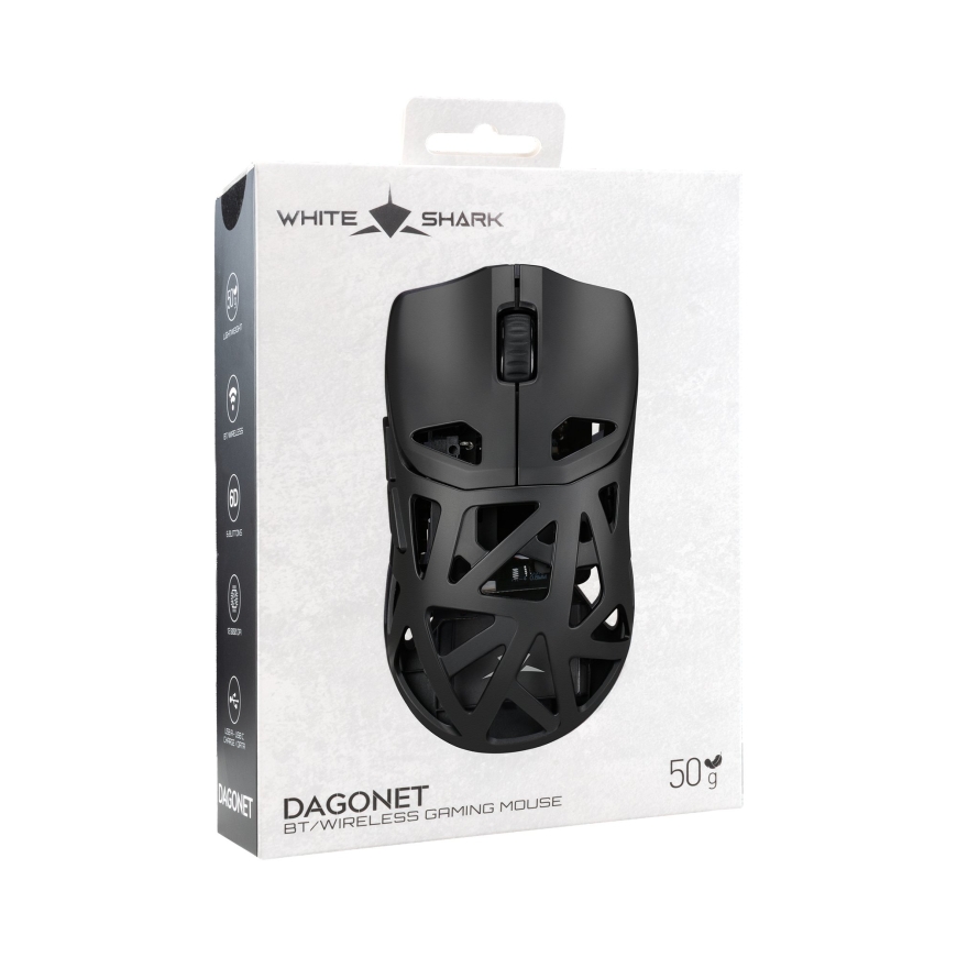 White Shark DAGONET-2 BLACK WGM-5019 Langaton 24000 dpi Musta – 5