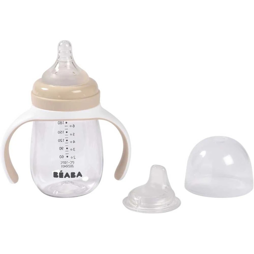 BEABA 2IN1 ПОИЛКА-БУТЫЛКА 210 МЛ, КАМИННАЯ ЗЕМЛЯ