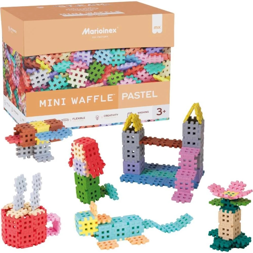 „Marioinex“ mini waffle blocks, 400 pastel colors