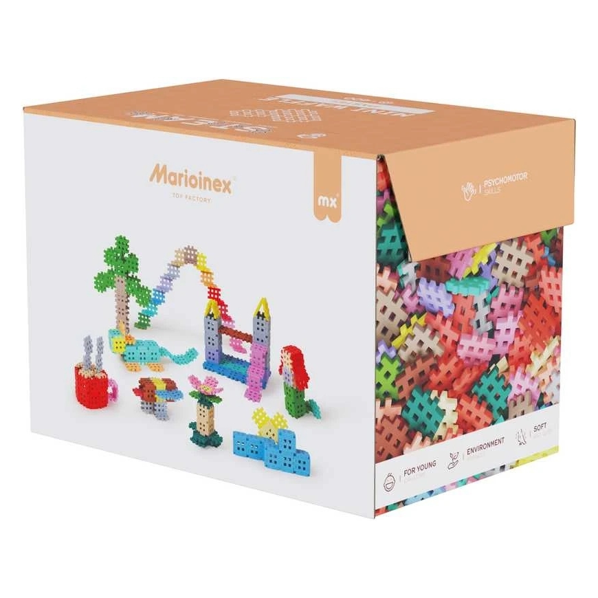 „Marioinex“ mini vafli ploktid, 400 pastellvärvi – 3