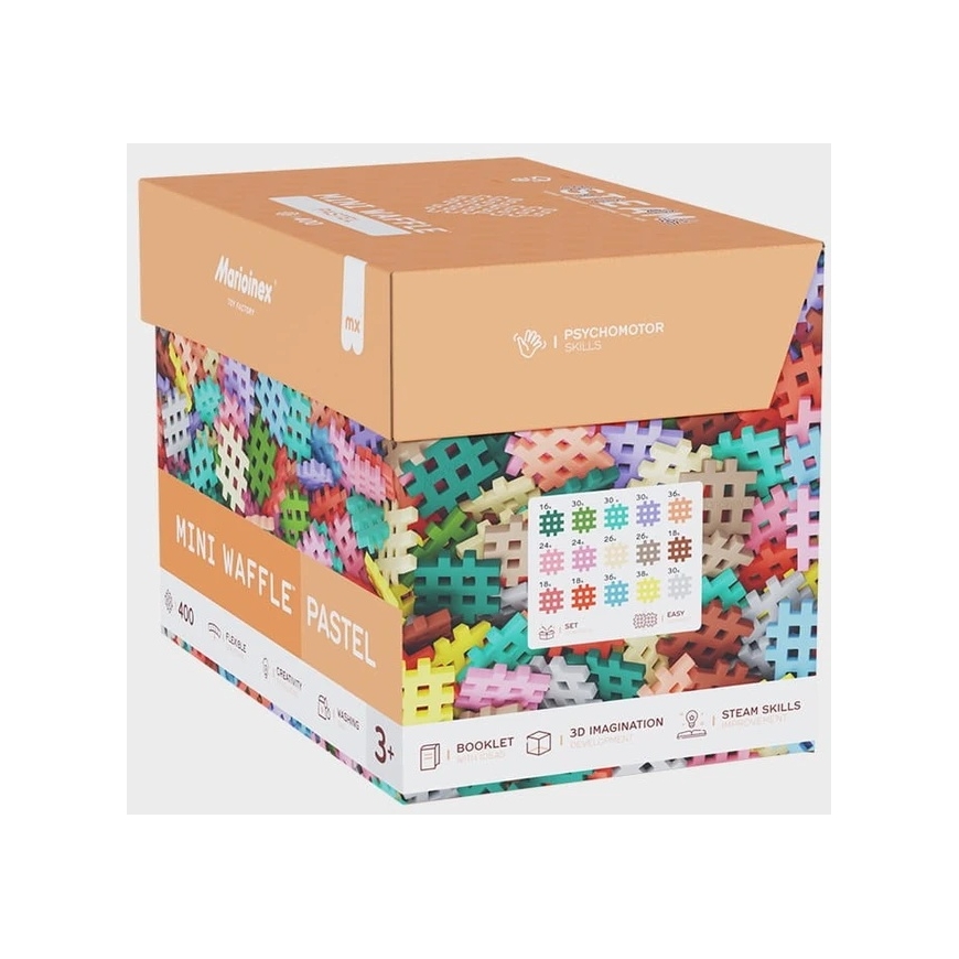 „Marioinex“ mini waffle blocks, 400 pastel colors – 5