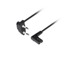 CEE 7/16 kuni EC 320 C7 Euro (raadio) toitekaabel 1.8m nurga all VDE | CA-C7CA-12CC-0018-BK CEE 7/16 kuni EC 320 C7 Euro (raadio) toitekaabel 1.8m nurga all VDE | CA-C7CA-12CC-0018-BK