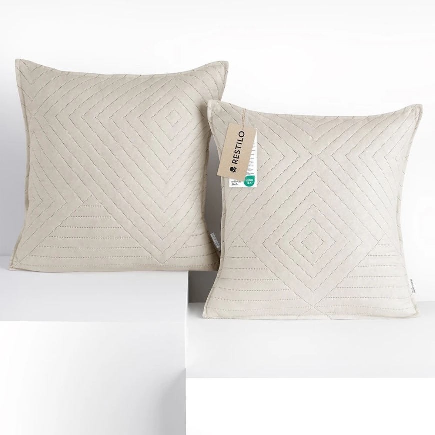 Декоративный наволочка кремового цвета Softa AmeliaHome 45 × 45 см, 2 шт – 3