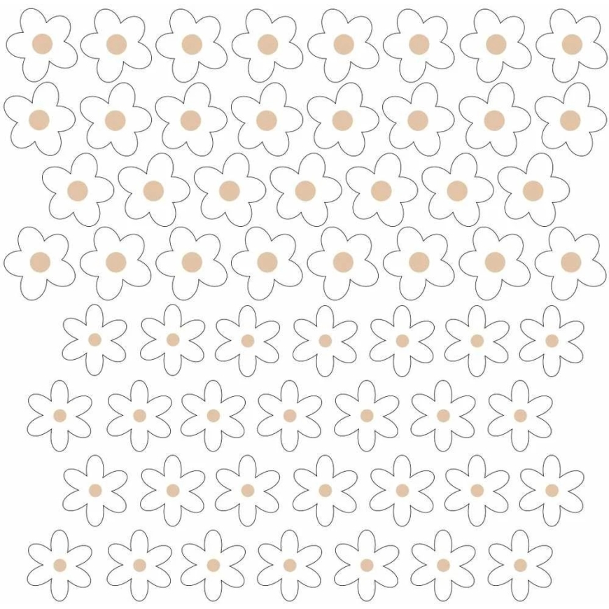 Pasteļmīlestības sienas uzlīmes margrietas X