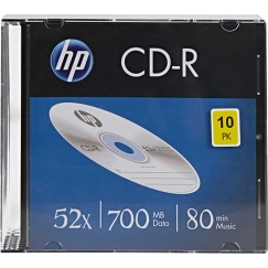 HP CD CD-R 700 MB 52x 10 tk