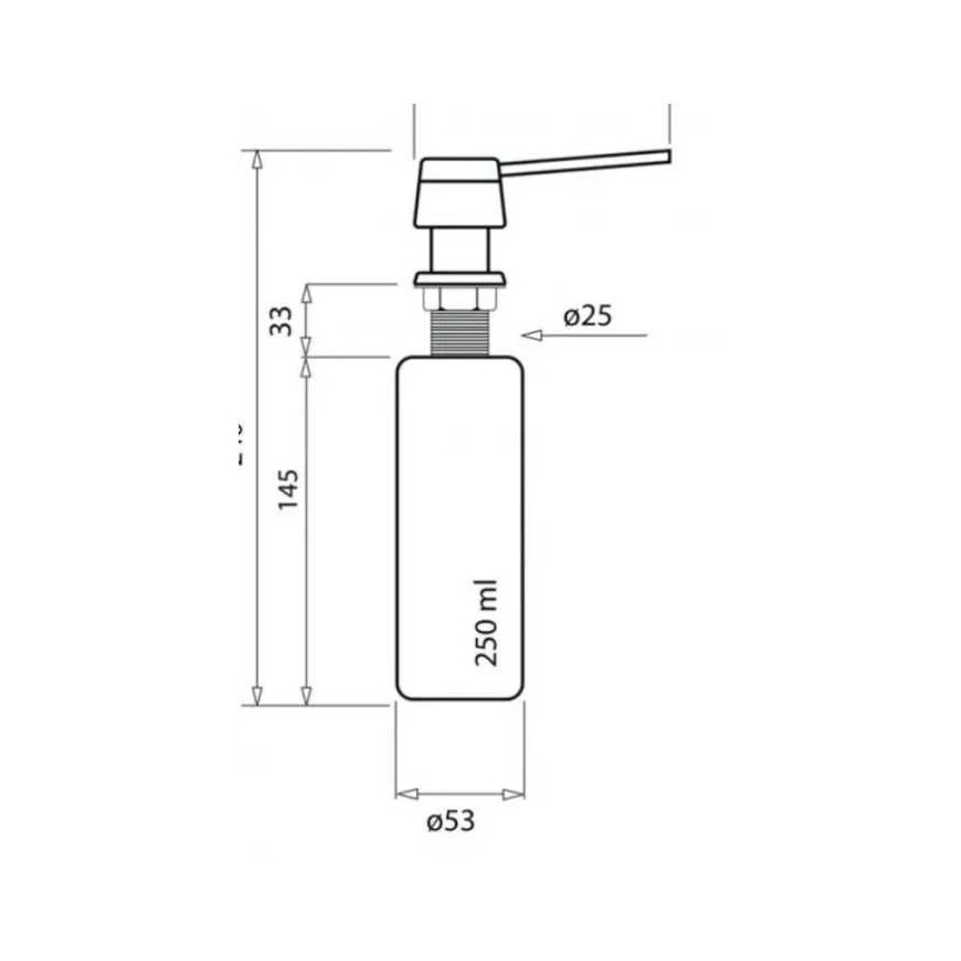 Dozatorius Aquasanita DL-601, juodas metallic – 2