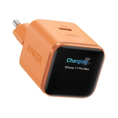 Nano įkroviklis 45W, išmanioji ekranas, oranžinė | 24 gnybtas USB-C