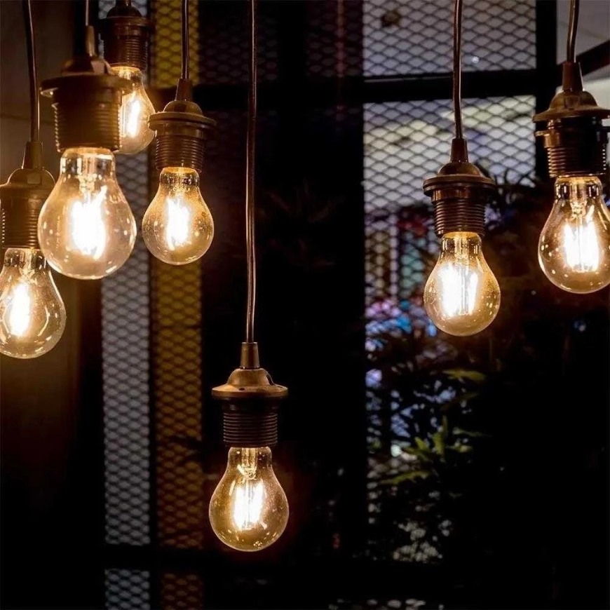 V-tac 10W LED-kuitulamppu, E27, A60, 2200K, amber väri. – 4