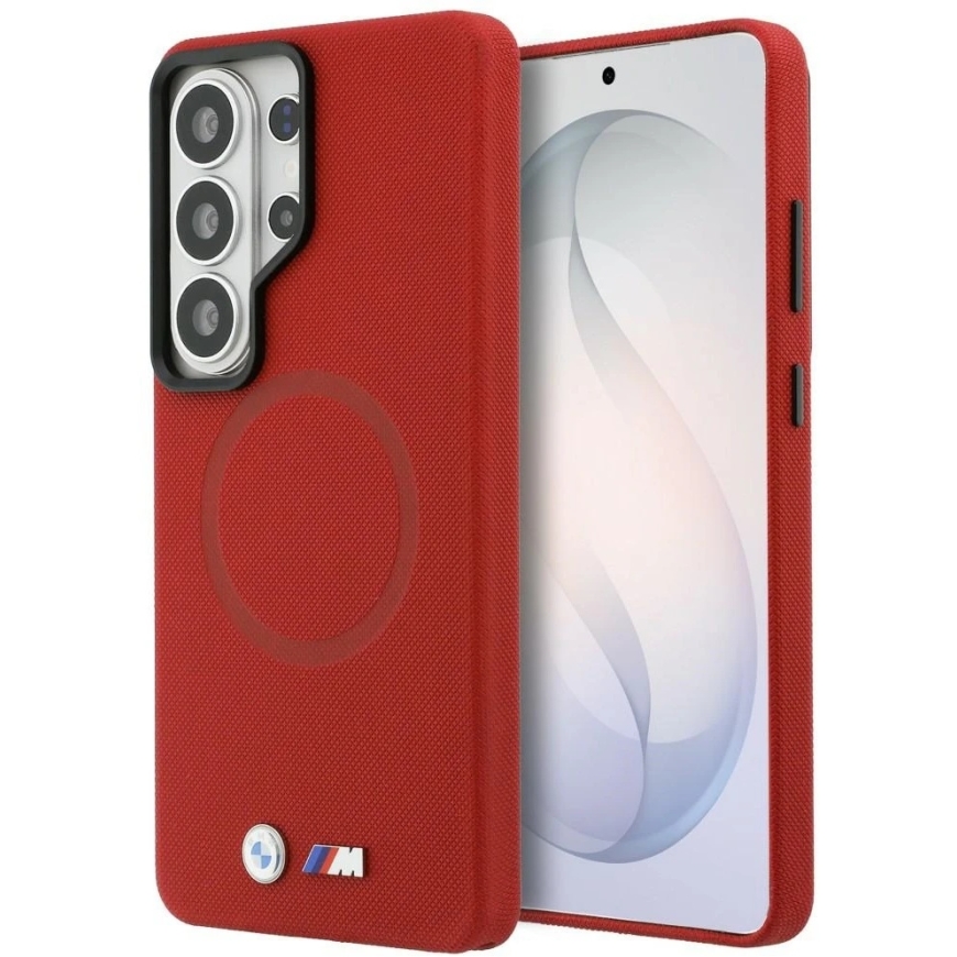Чехол BMW M с металлическим логотипом MagSafe для Samsung Galaxy S26 Ultra красный – 2