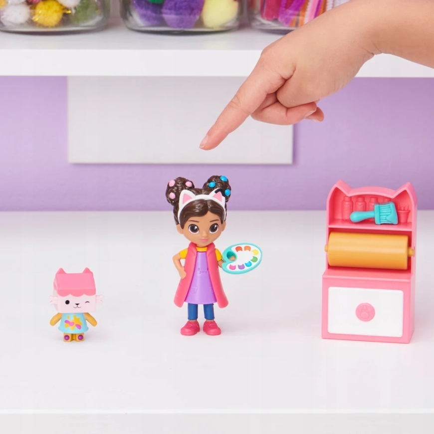 Spin Master GABI CAT HOUSE SET FIGURE CARDBOARD DOLL STUDIO CAT SHELF PROMO. – 2