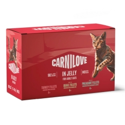 CARNILOVE Kissatasku Hyytelölaatikko - märkää kissanruokaa - 12x85g