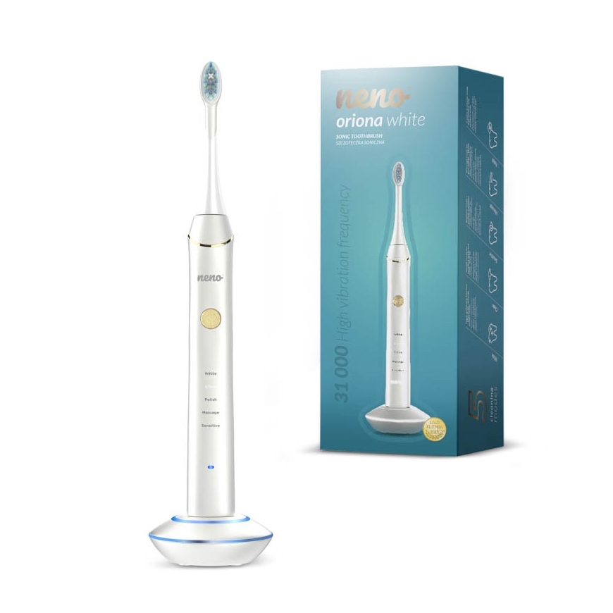 Зубная щетка NENO ORIONA WHITE с ультразвуковой технологией для взрослых