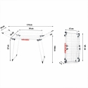 Massido Folding Clothes Drying Rack, Freestanding Clothes Dryer, 22 Meters Line, White Clothes Dryer, Indoor and Outdoor Drying Massido Folding Clothes Drying Rack, Freestanding Clothes Dryer, 22 Meters Line, White Clothes Dryer, Indoor and Outdoor Drying