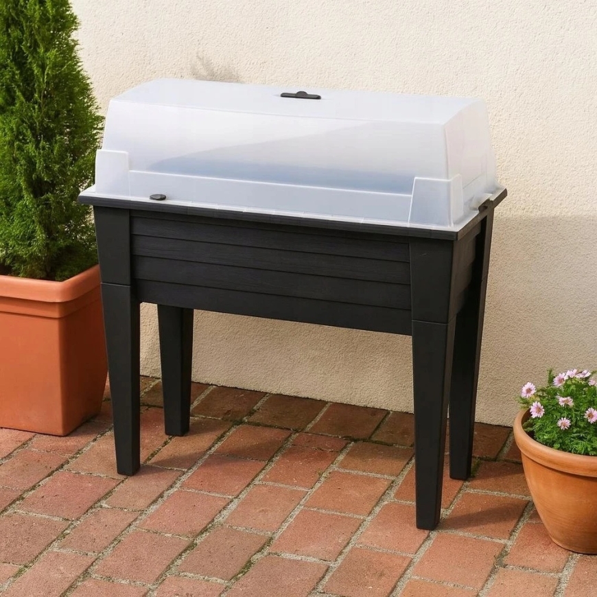 Mājas stilu kolekcija Sodo galds audzēšanai BOTANIC, mini siltumnīca ar aizsargjumtu, 78 cm – 3