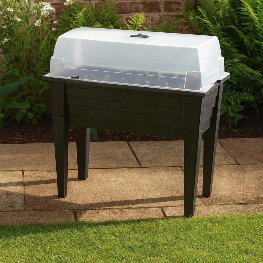 Home Styling Collection Sodo table for cultivation BOTANIC, mini greenhouse with a protective roof, 78 cm – 5