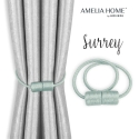 AmeliaHome Curtain Tiebacks Surrey Light Blue, 2 pcs