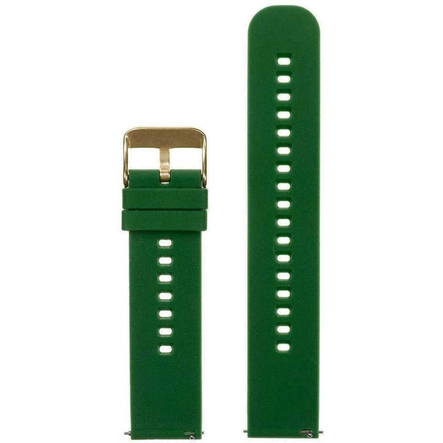 Pacific U27 rubber watch strap - dark žalias/auksinis - 22mm – 2