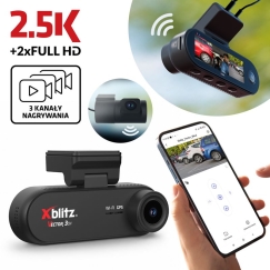 XBLITZ VECTOR 3CH 3-КАНАЛЬНЫЙ DVR С ЗАДНЕЙ КАМЕРОЙ, Wi-Fi И GPS
