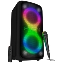 2.0 Portable Speaker SVEN PS-960, Black, Power Output 2x80W (RMS), TWS, Bluetooth, FM, USB, LED Display, Lithium Battery 2.0 Portable Speaker SVEN PS-960, Black, Power Output 2x80W (RMS), TWS, Bluetooth, FM, USB, LED Display, Lithium Battery