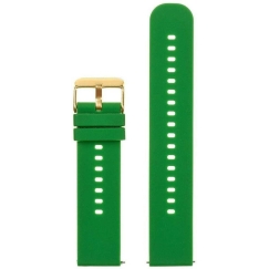 Pacific U27 rubber watch strap - green/gold - 18mm