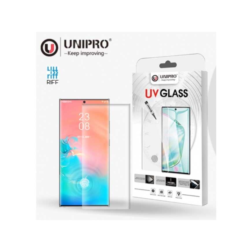 Riff "Pilno ekrano apsaugas + UV lempa + Nano klijai Galaxy S10 Plus"