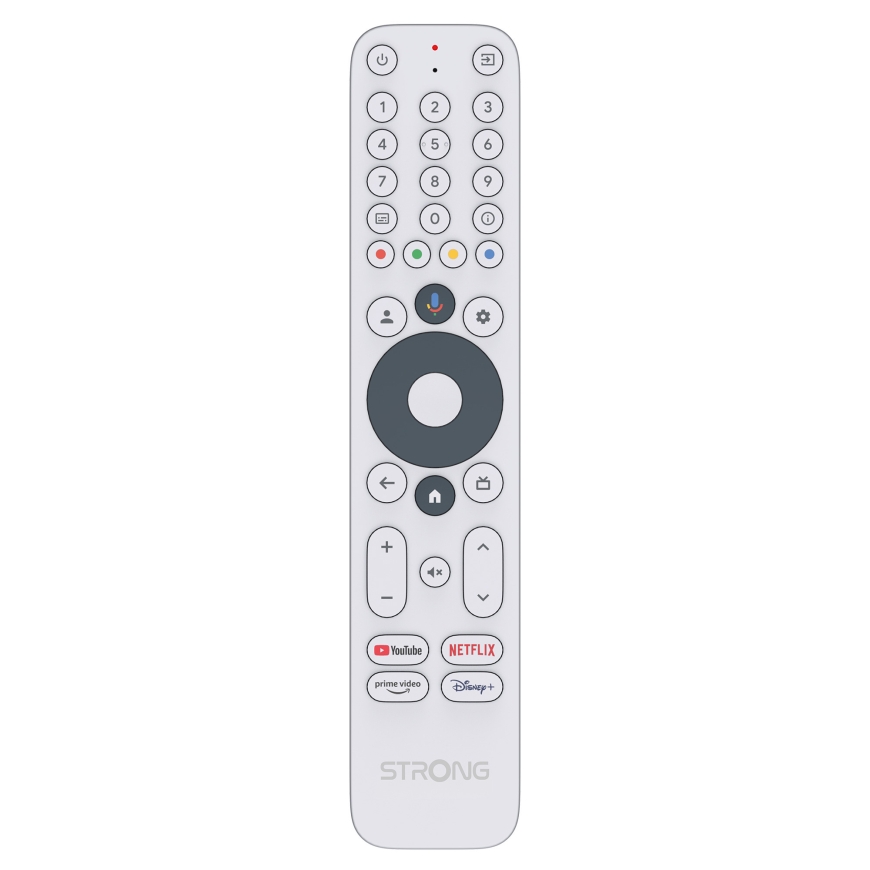 Strong RCU-GOOGLETV2 yleiskaukosäädin mediatoistimille ja Android -televisioille, valkoinen