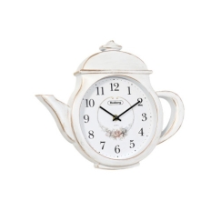 Teapot Wall Clock, 34.4 x 29 x 4.4 cm, 1 AA battery (not include