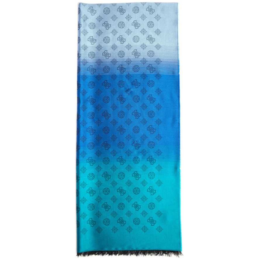 Guess, Guess, Tekstilinis šalikas, Mėlyna, 80 x 190 cm, Moterims