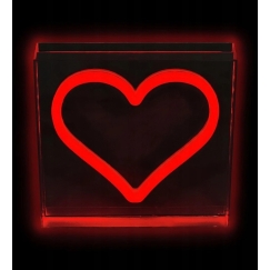 Eko-Light 2Kids Toys LED NEON LIGHT sydänlamppu punainen