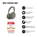 Sony WH-1000XM6 aktyvūs triukšmo slopinimo ausinės, alyvuogių žalia