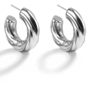 Marc Malone Celeste Silver Hoop Earrings MCE250192S