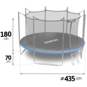 14 jala / 435 cm aia batuut sisevõrguga ja redeliga "Neo-Sport" 14 jala / 435 cm aia batuut sisevõrguga ja redeliga "Neo-Sport"