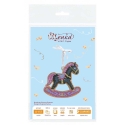Beldizart Cross Stitch on Wooden Base "Little Dark Horse" 8x8 cm SO-157 Beldizart Cross Stitch on Wooden Base "Little Dark Horse" 8x8 cm SO-157