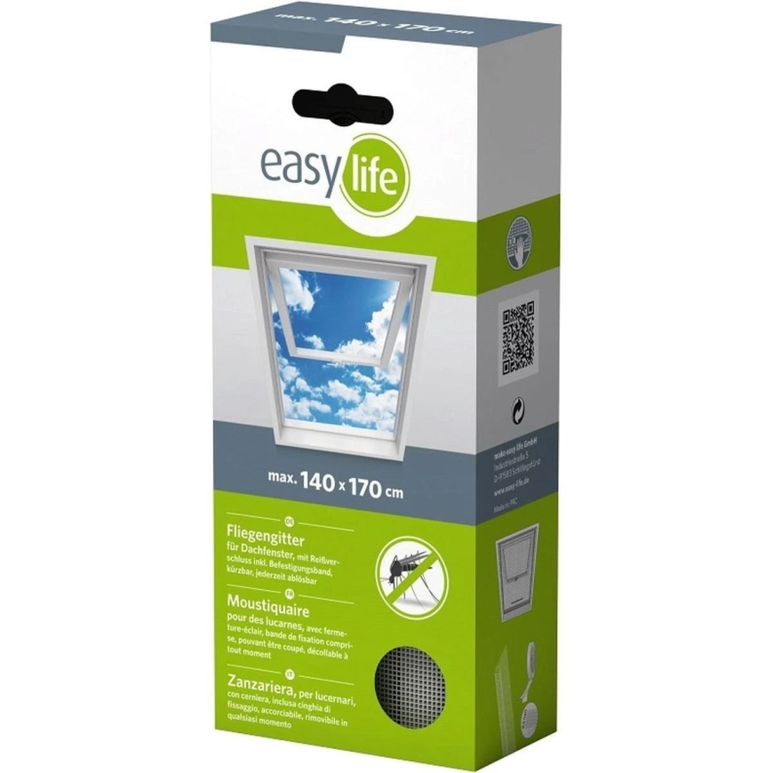 Easy Life Mako KÄRMETEVÕRK KATUSE AKNALE 140X170 Valge POLÜESTER + KLEEBIV TEIP 9000519 – 3