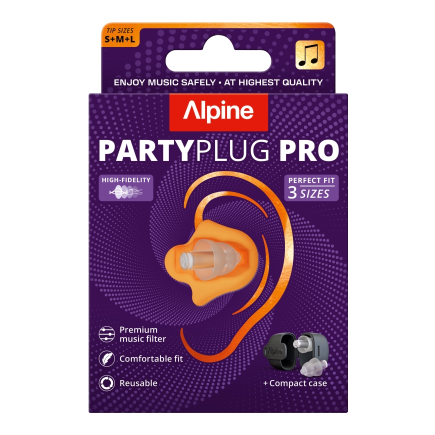 Alpine Partyplug Pro korvatulpat, läpinäkyvät
