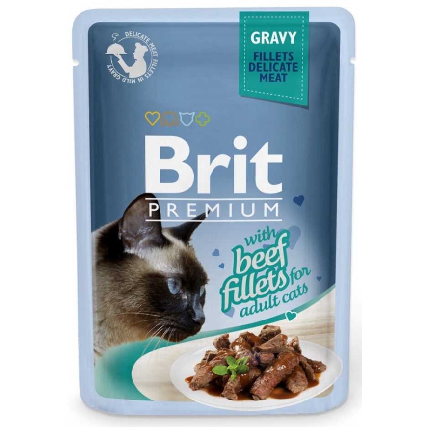 BRIT Premium Katės Jaučio Filė Gravy 85g