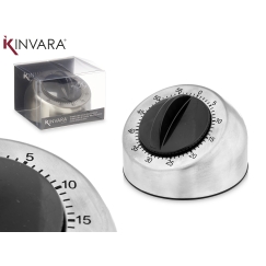 Kitchen Timer, Steel, Roulette, 6 × 8.3 × 8.3 cm, 76599, KINVARA