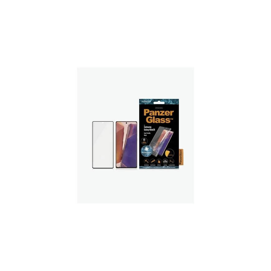 Panzer Glass PanzerGlass Case Friendly, Samsung, Galaxy Note20, Antimikrobinis stiklas, Juodas